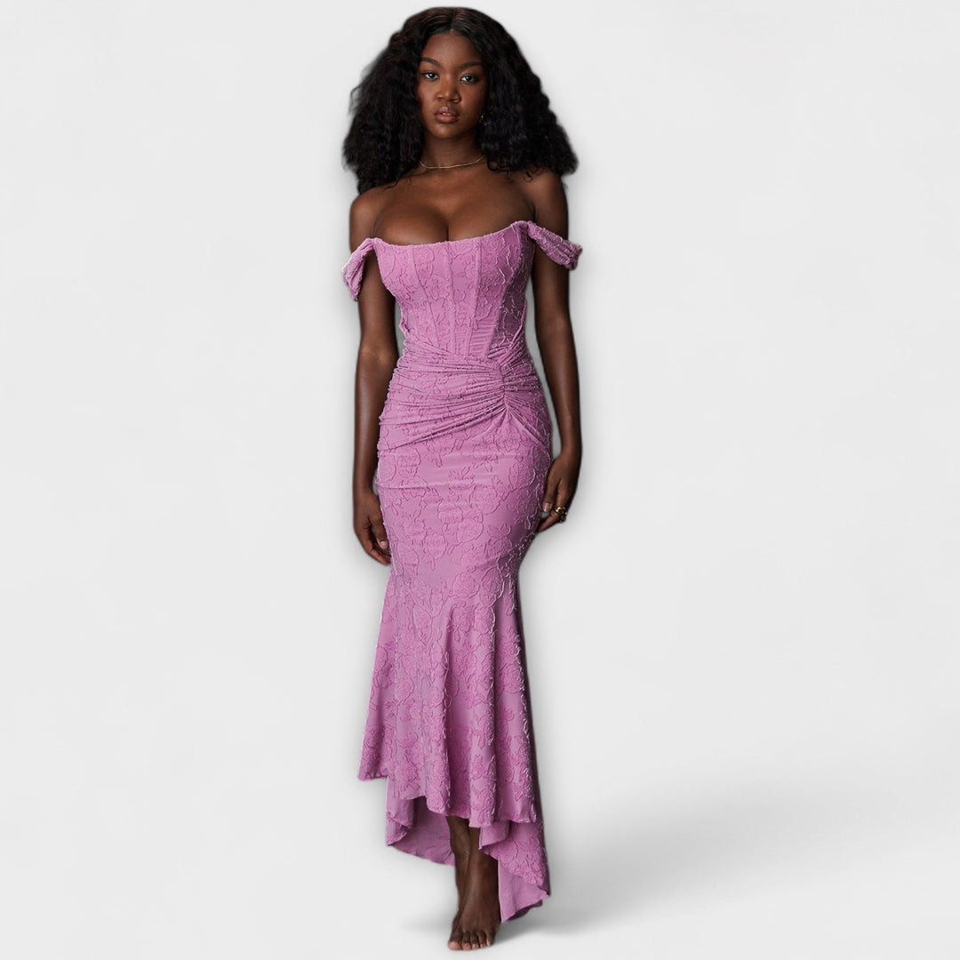 Marini | Abito lungo con corsetto elegante