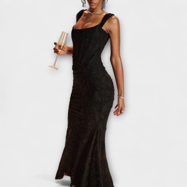 Marini | Abito lungo con corsetto elegante