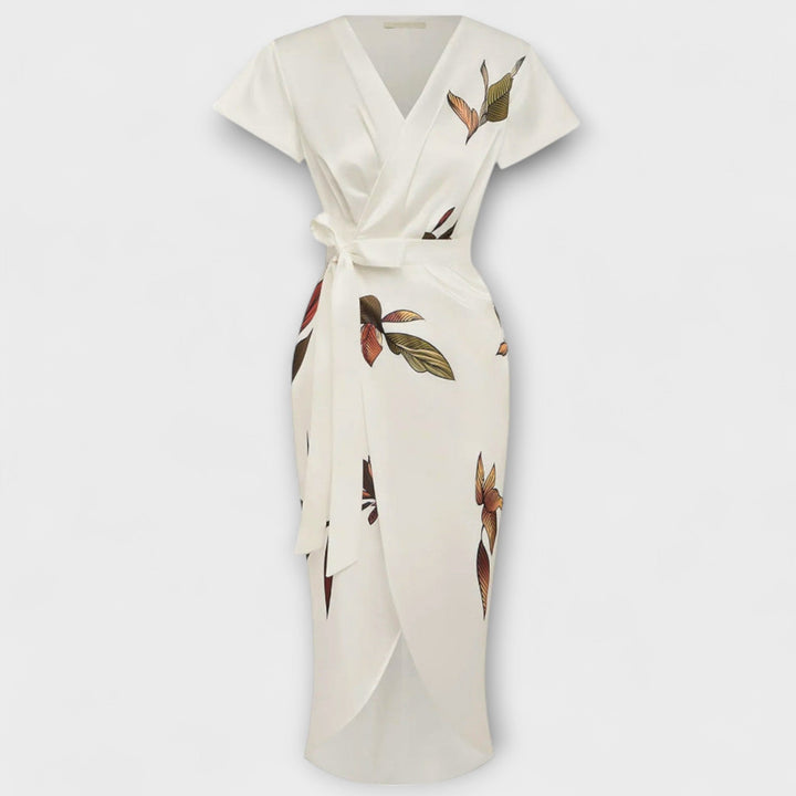 Marini | Abito avvolgente in satin elegante