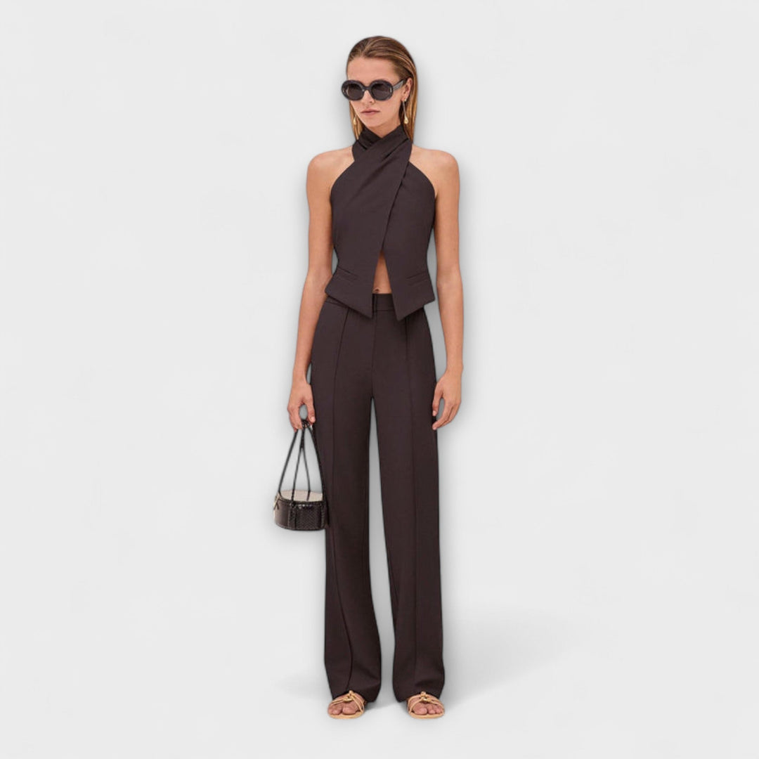Marini | Abito con scollo incrociato elegante