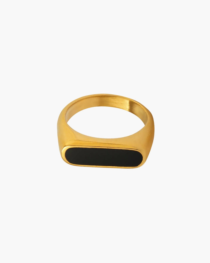Marini | Raffinato anello in obsidiana