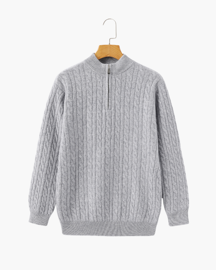 Marini | Raffinato mezzo zip in cashmere