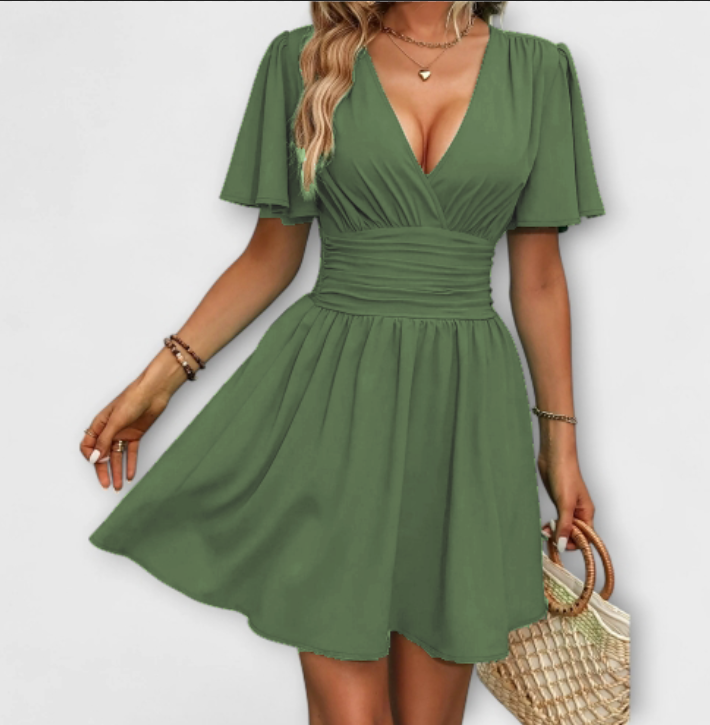 Marini | Abito elegante con scollo a V