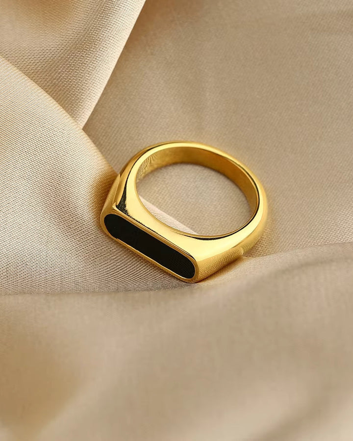 Marini | Raffinato anello in obsidiana