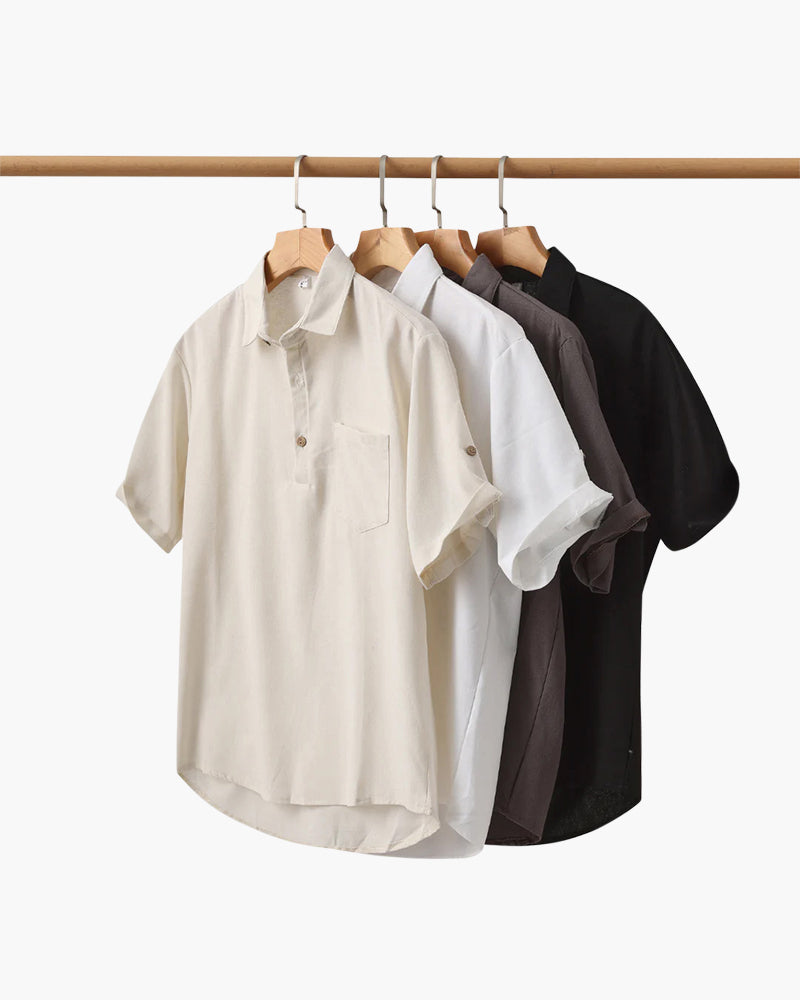 Marini | Raffinato polo in lino da uomo