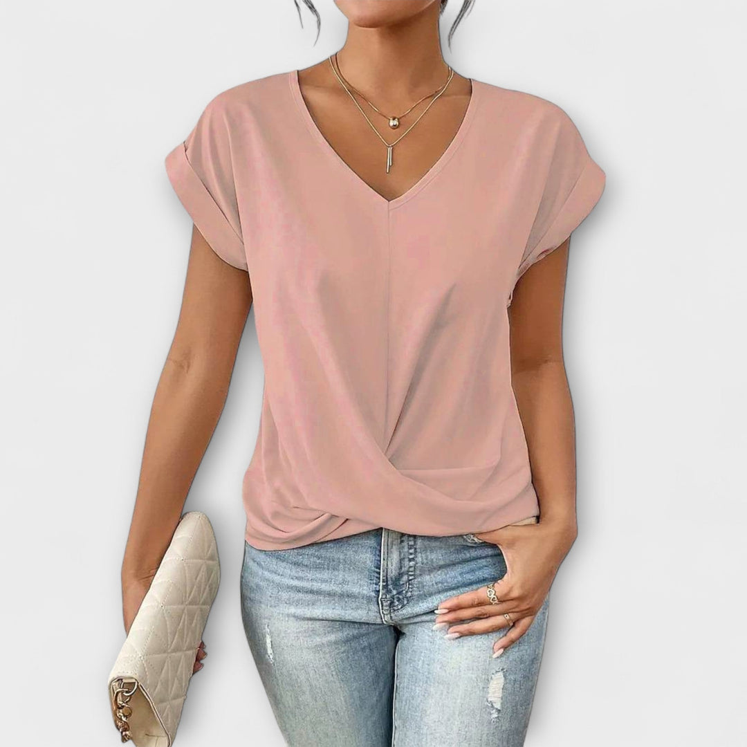 Marini | Top elegante con scollo a V