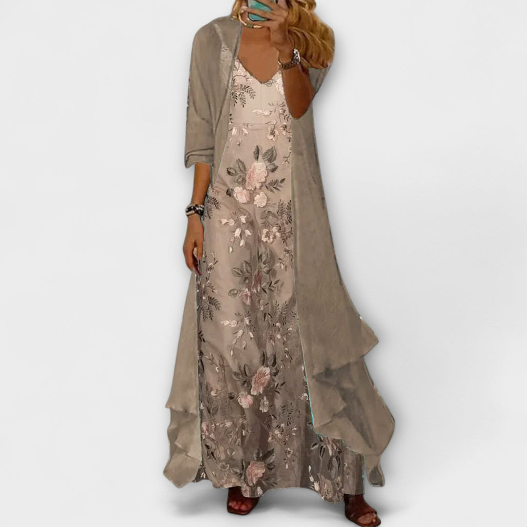 Marini | Abito lungo con giacca elegante