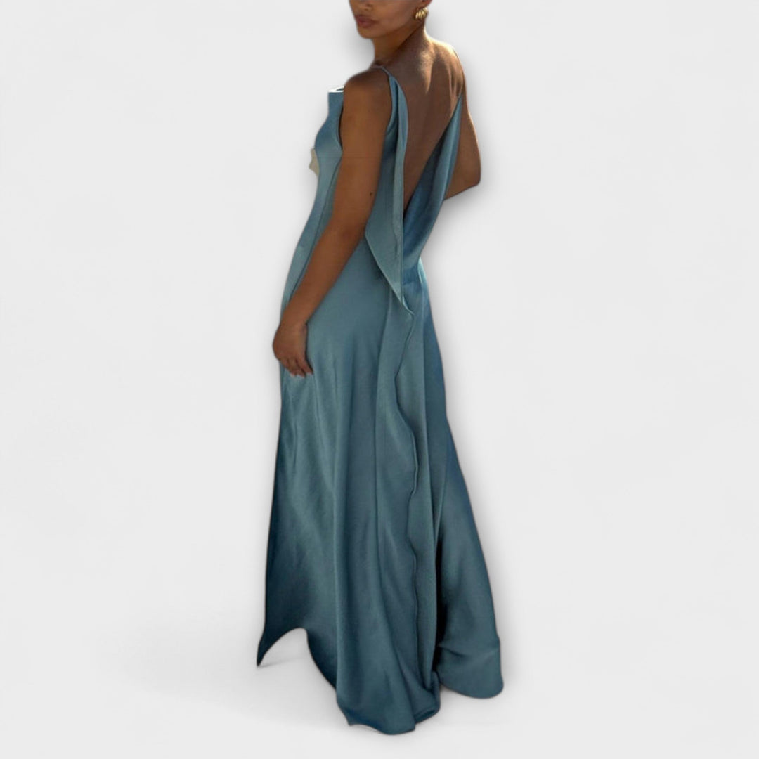 Marini | Raffinato abito lungo in satin