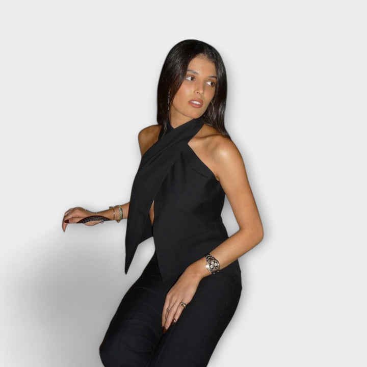 Marini | Abito con scollo incrociato elegante