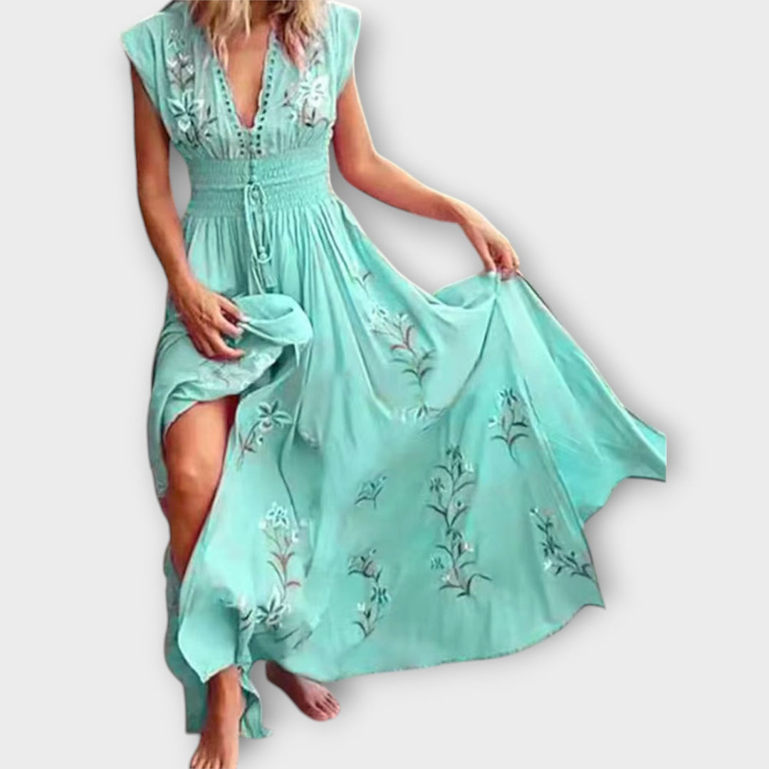 Marini | Abito boho con ricami eleganti