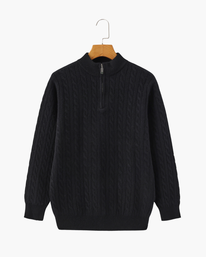 Marini | Raffinato mezzo zip in cashmere