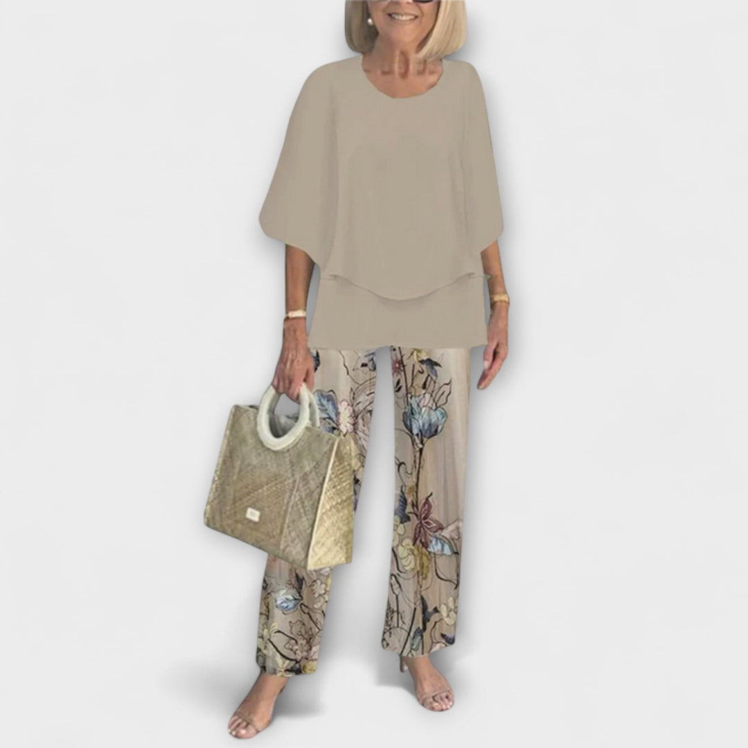 Marini | Set elegante con blusa e pantaloni
