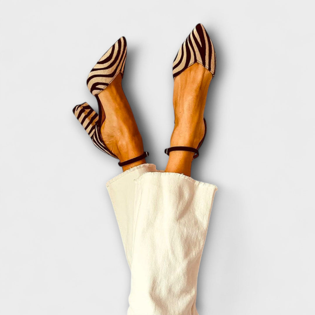 Zebrina – Statement Heels with Zebra Print