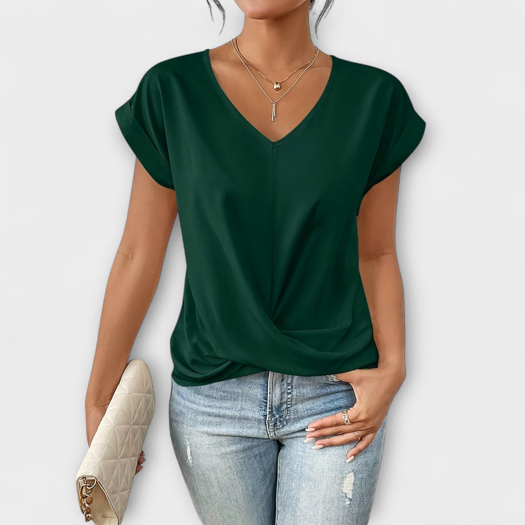Marini | Top elegante con scollo a V