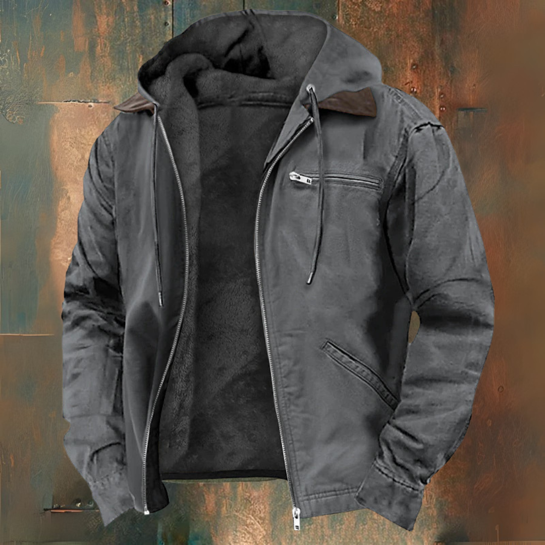 Gilet con zip e cappuccio