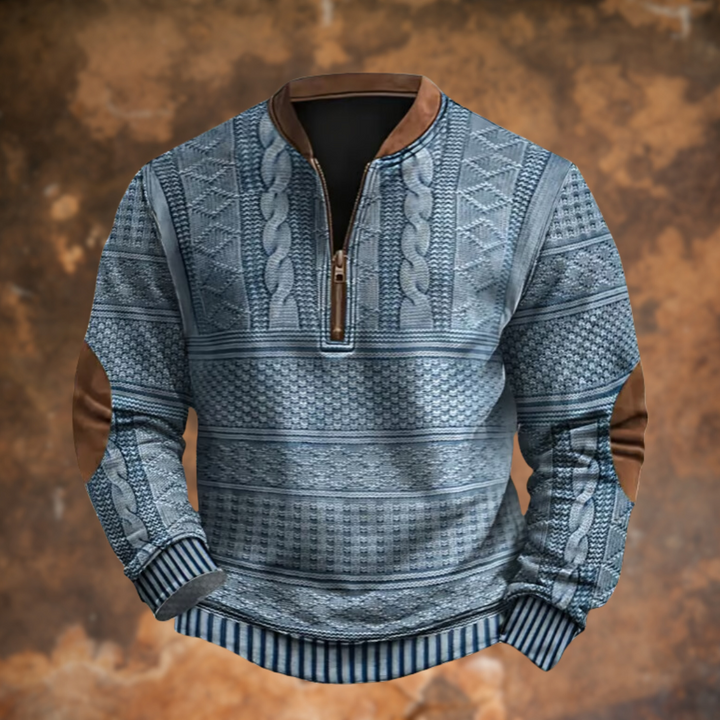 Jürgen – Knitted Jumper with Zip Detail