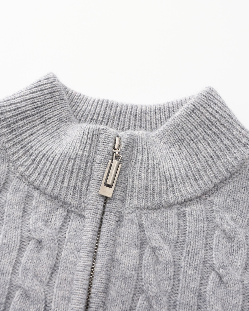 Marini | Raffinato mezzo zip in cashmere