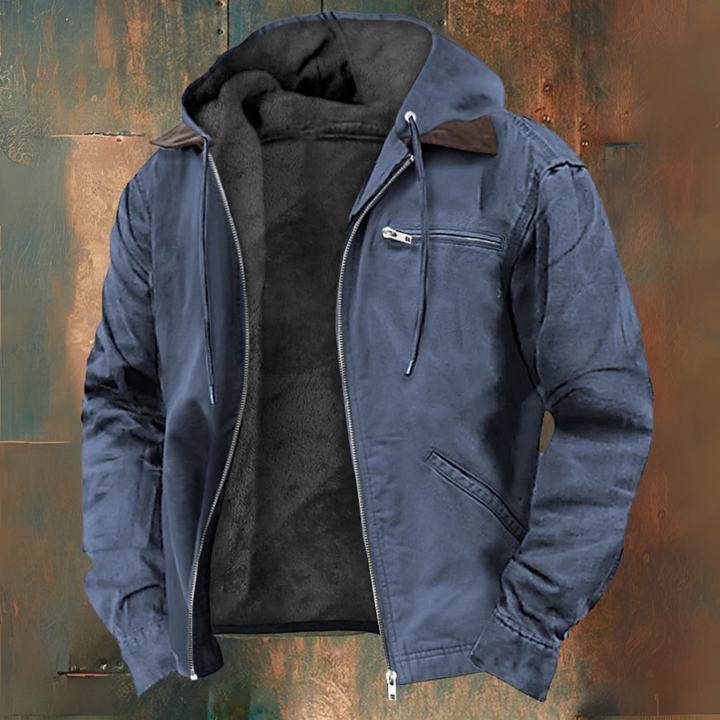 Gilet con zip e cappuccio