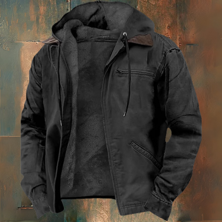 Gilet con zip e cappuccio