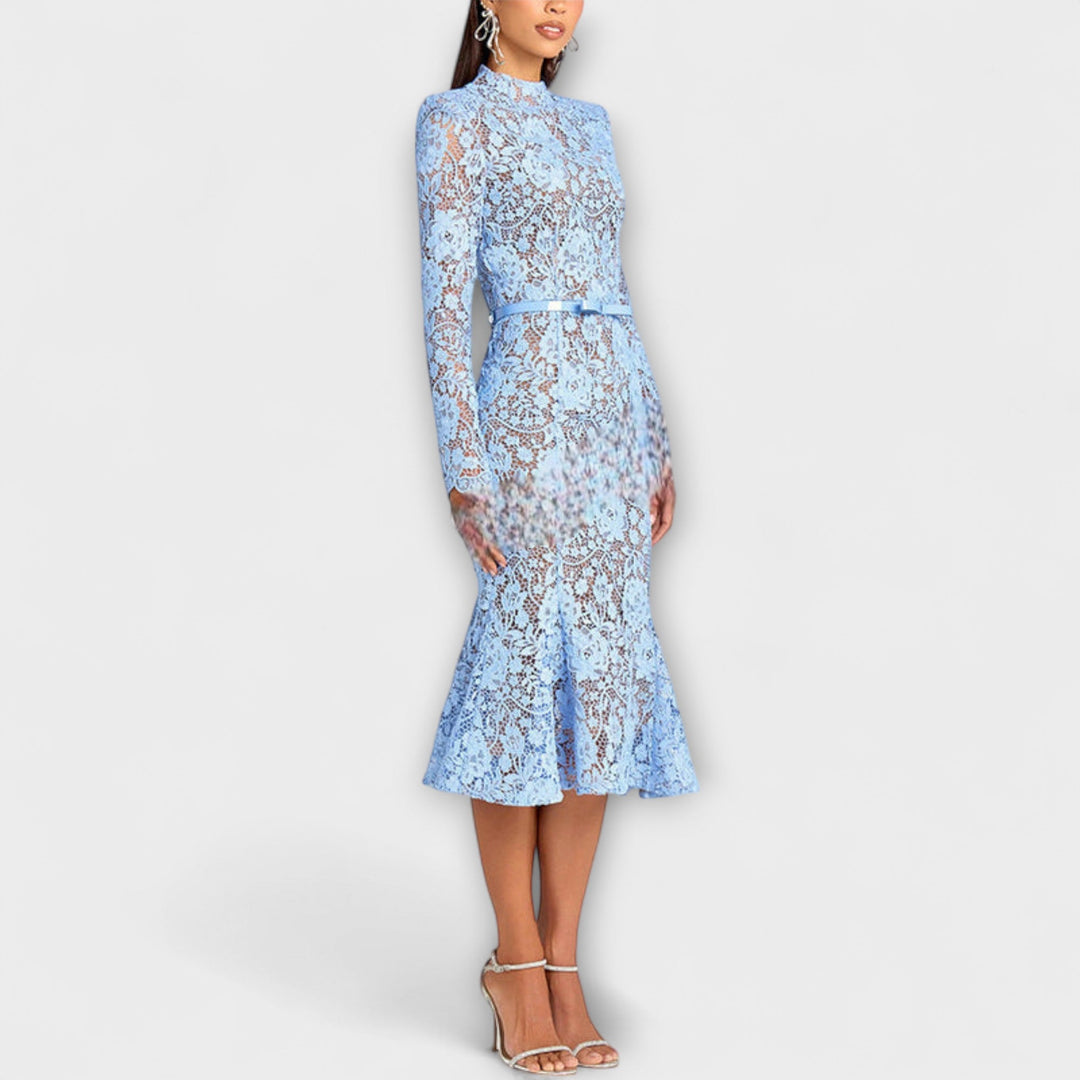 Marini | Raffinato abito midi in pizzo