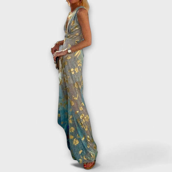 Marini | Abito fluido con paillettes eleganti