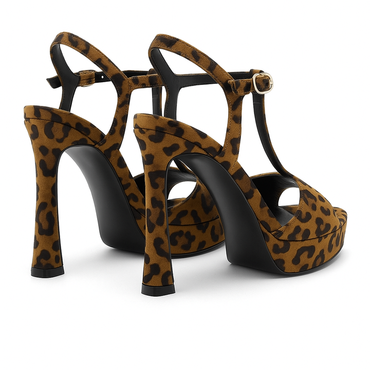 Giulia™ | Sandali con tacco alto e stampa animalier