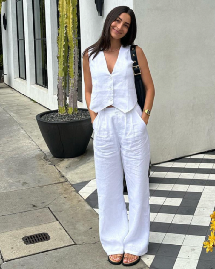 Marini | Set elegante due pezzi in lino