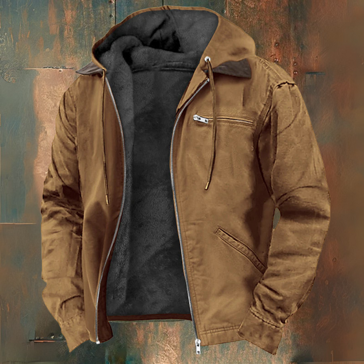 Gilet con zip e cappuccio