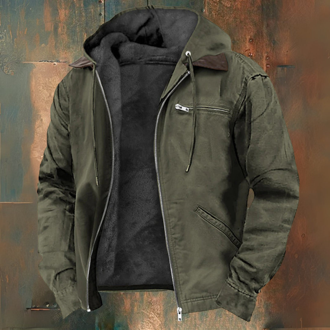 Gilet con zip e cappuccio