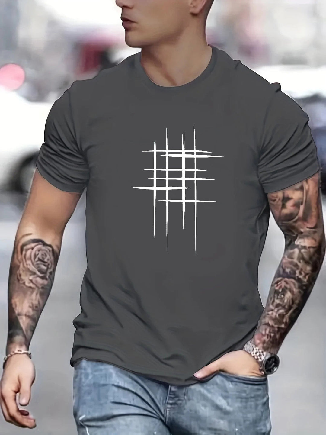 Marini | T-shirt elegante con stampa grafica