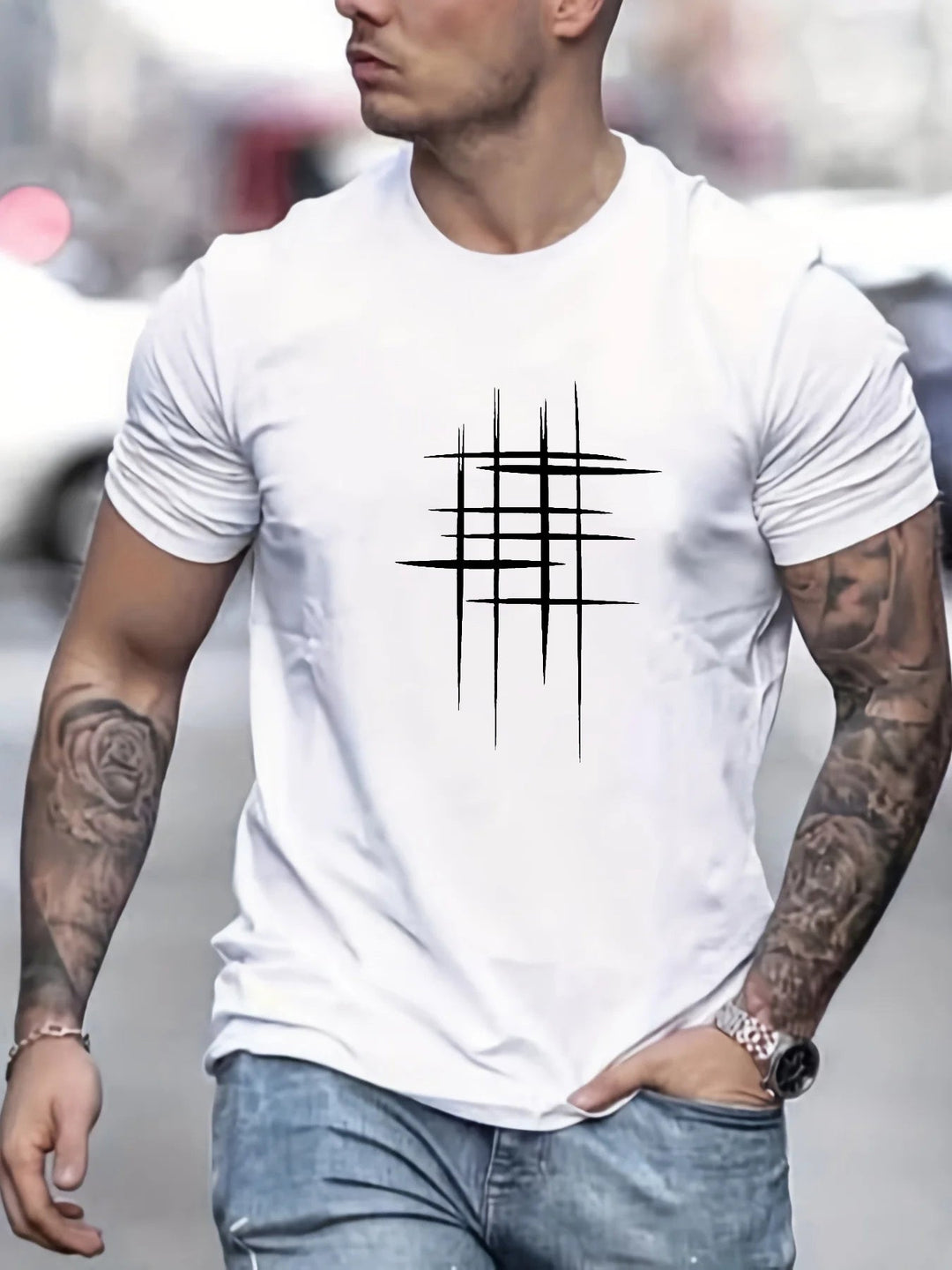 Marini | T-shirt elegante con stampa grafica