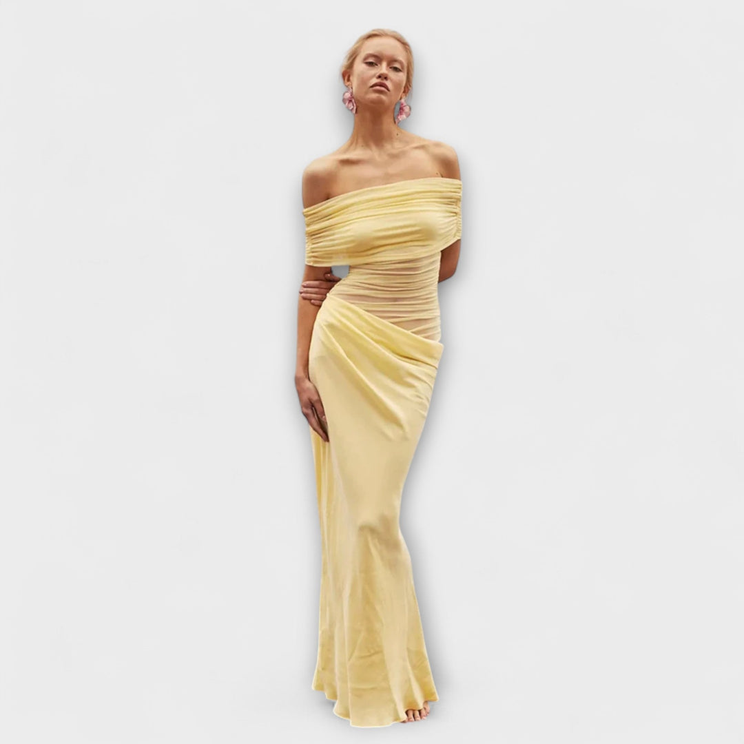 Marini | Abito elegante con rouches da donna