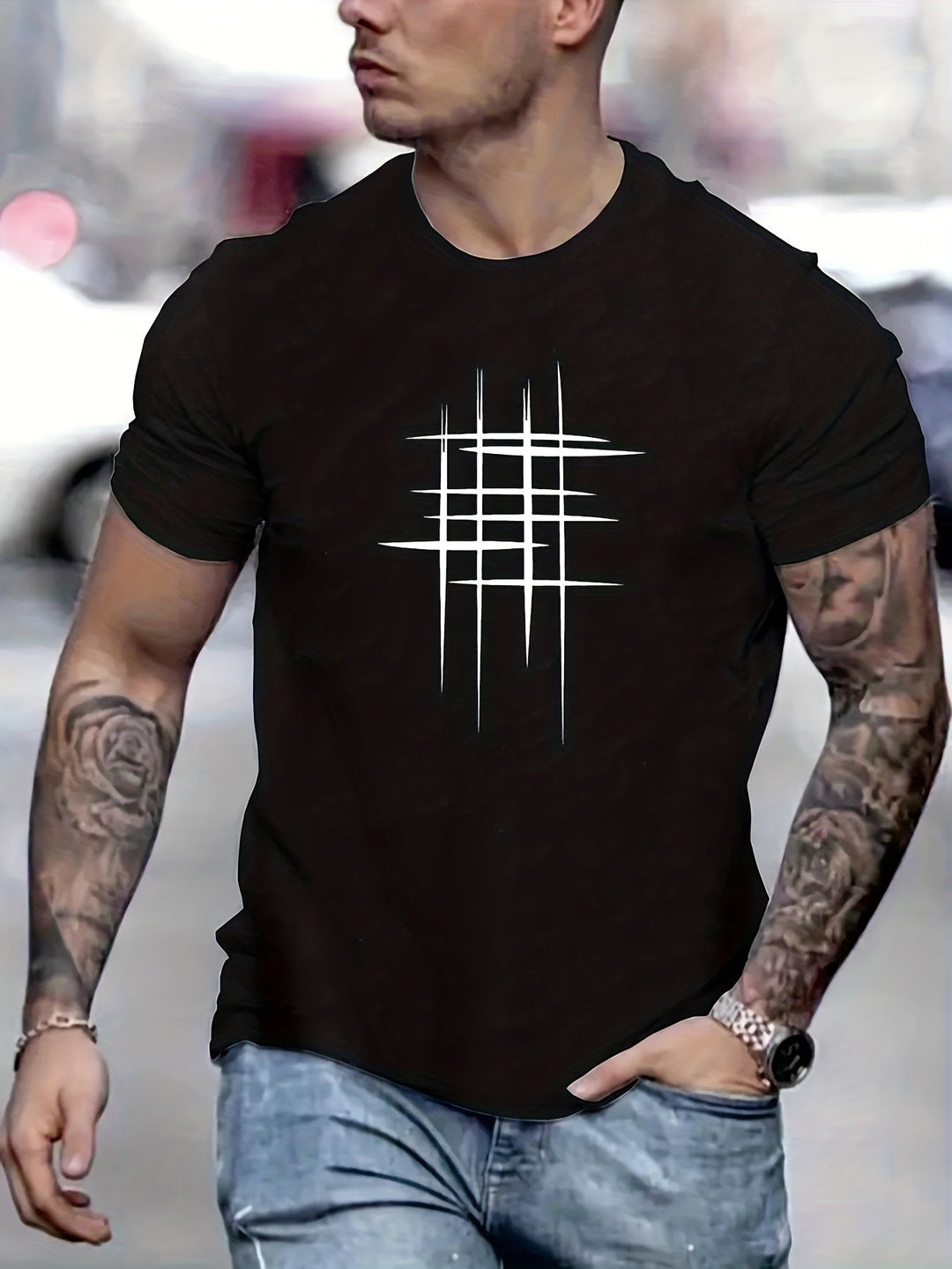 Marini | T-shirt elegante con stampa grafica