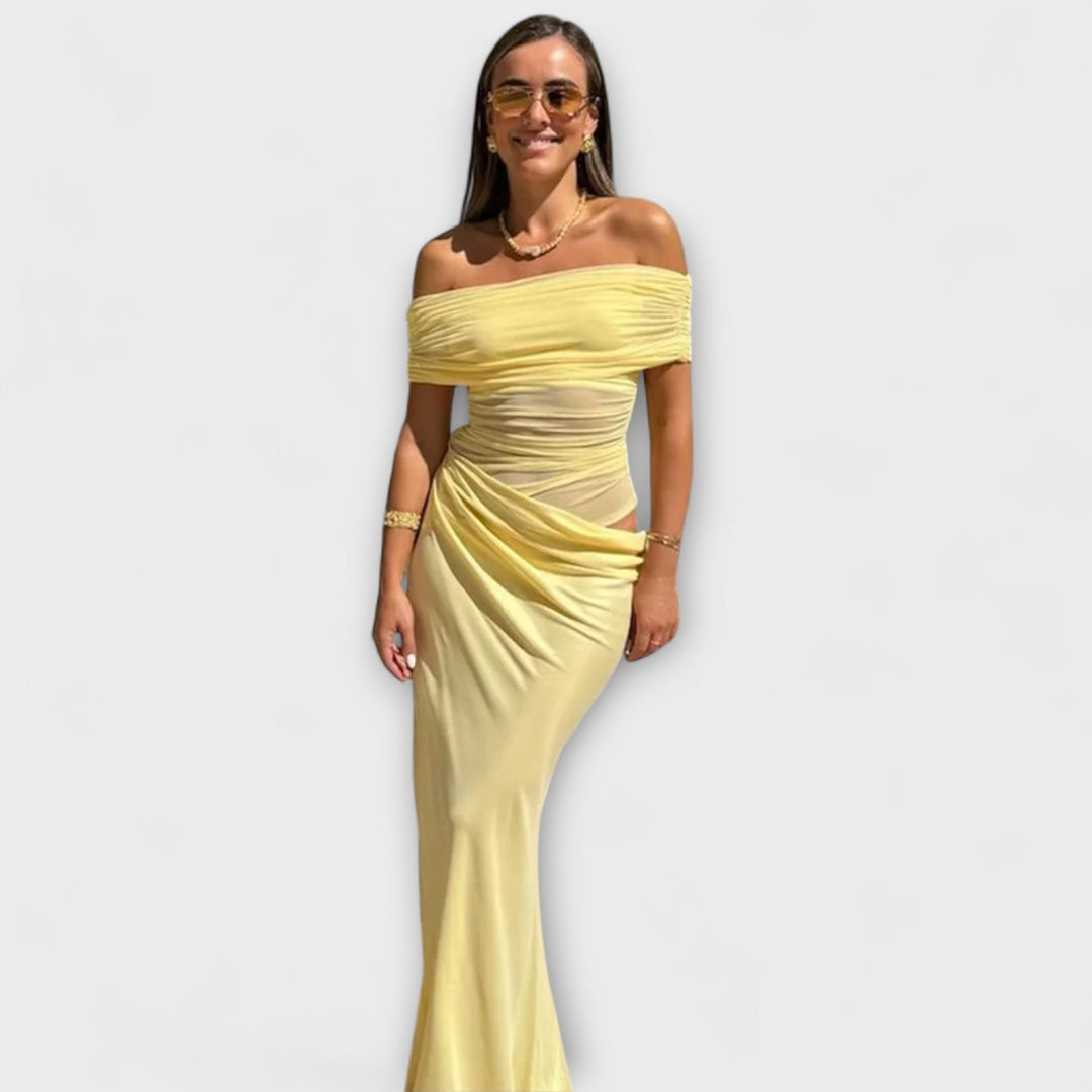 Marini | Abito elegante con rouches da donna