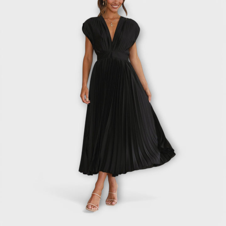 Marini | Abito elegante con pieghe da donna