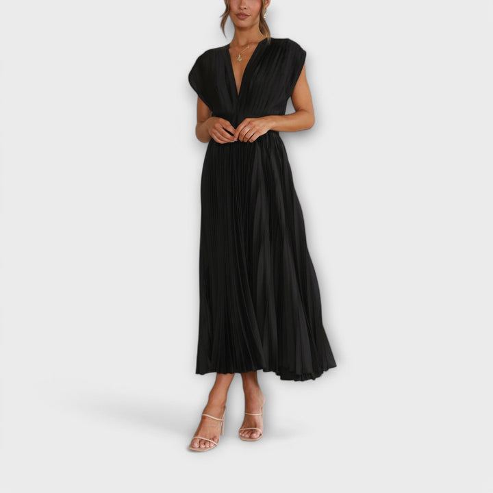 Marini | Abito elegante con pieghe da donna