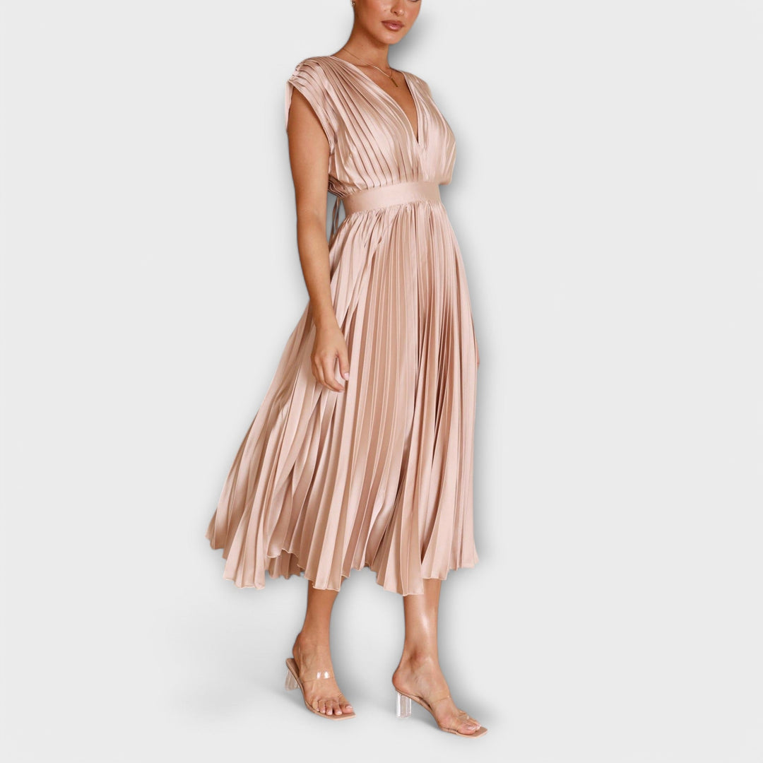 Marini | Abito elegante con pieghe da donna