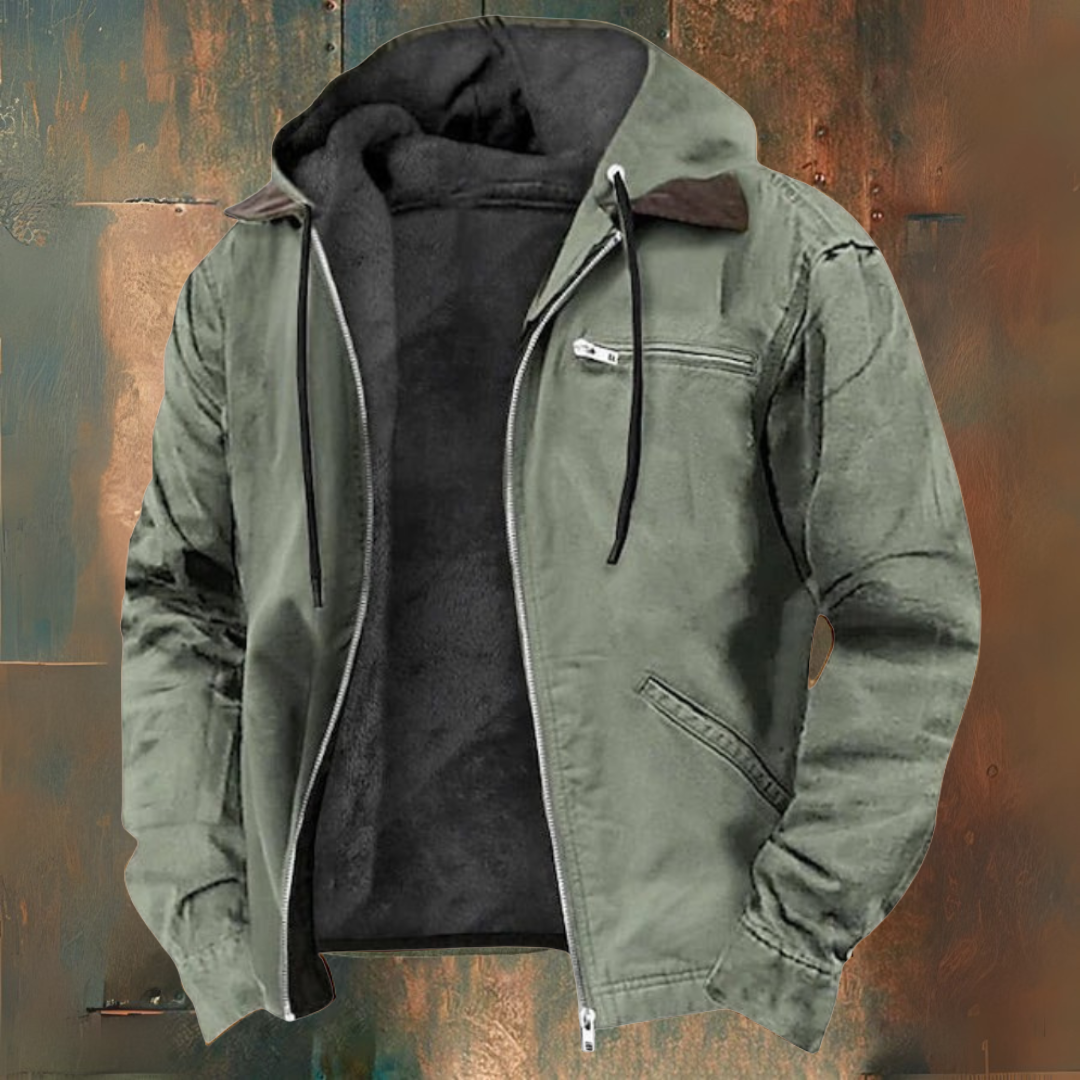 Gilet con zip e cappuccio