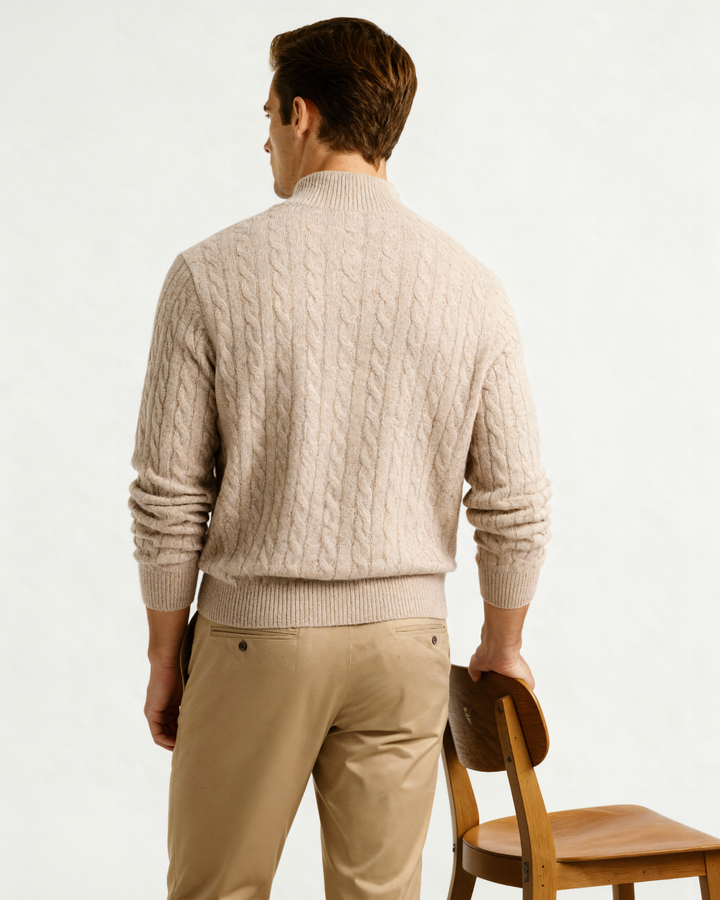 Marini | Raffinato mezzo zip in cashmere
