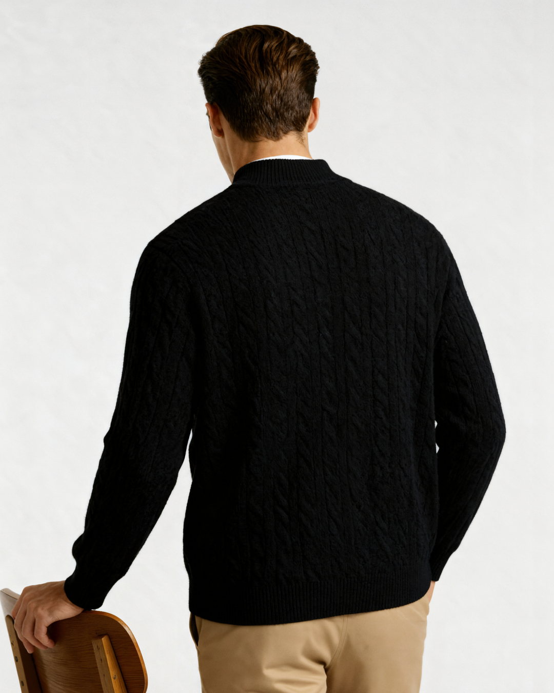 Marini | Raffinato mezzo zip in cashmere