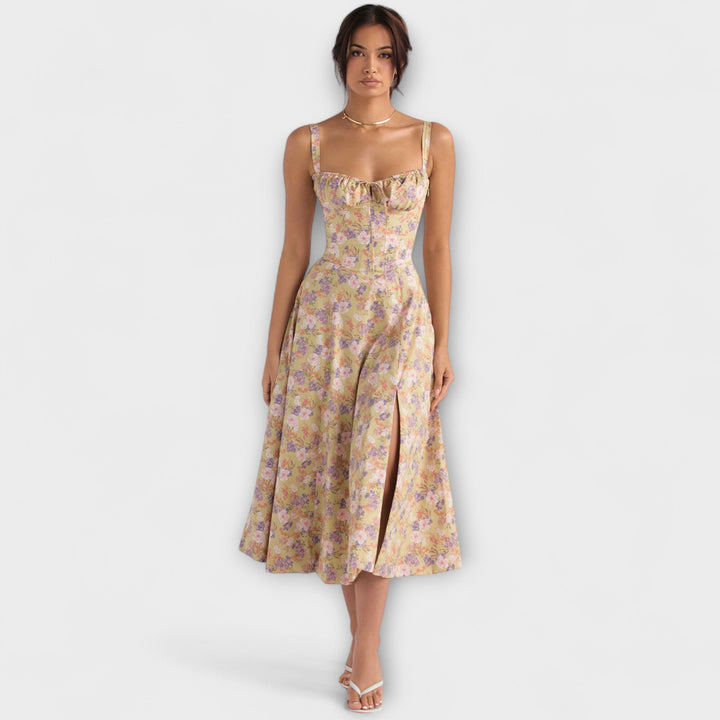 Marini | Abito a bustier floreale elegante