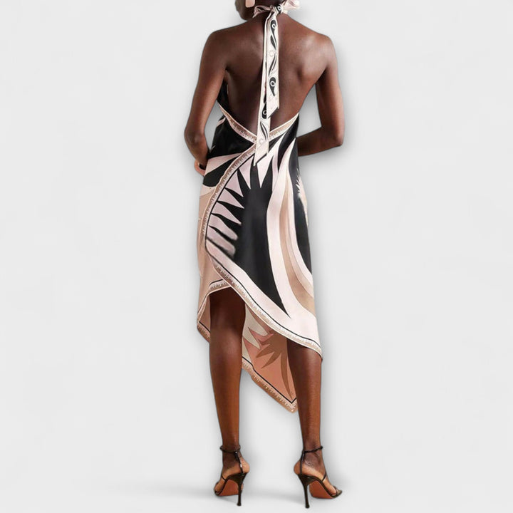 Marini | Abito in satin con spalline