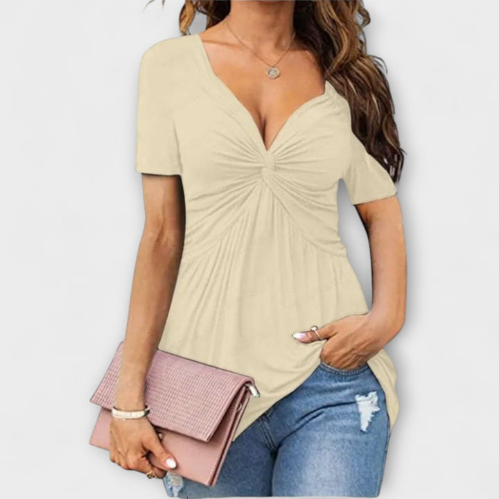 Marini | T-shirt scollo a V elegante