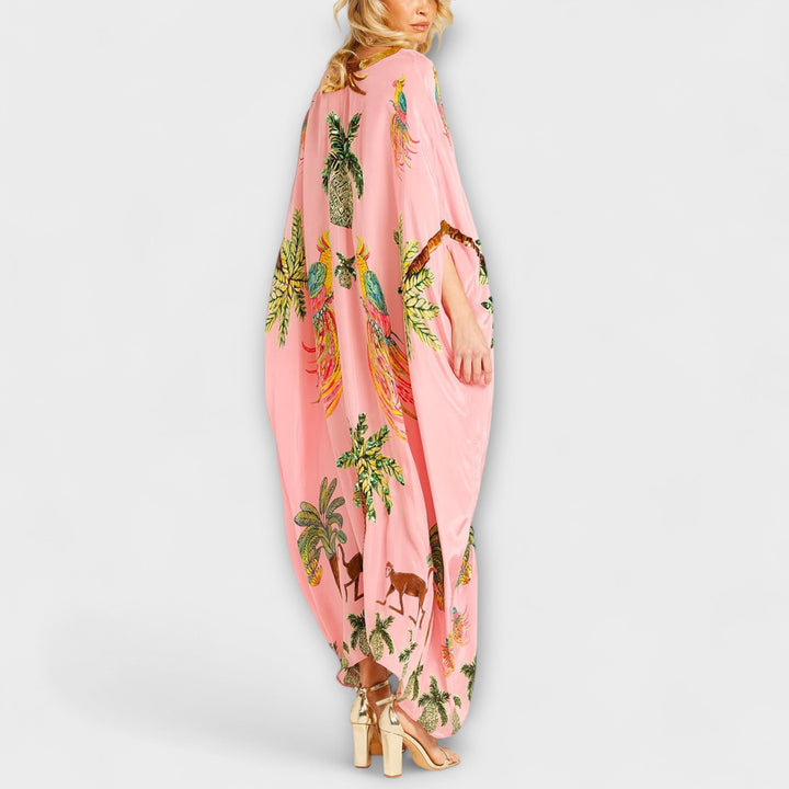 Marini | Abito elegante con stampa palme