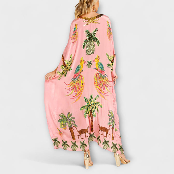 Marini | Abito elegante con stampa palme