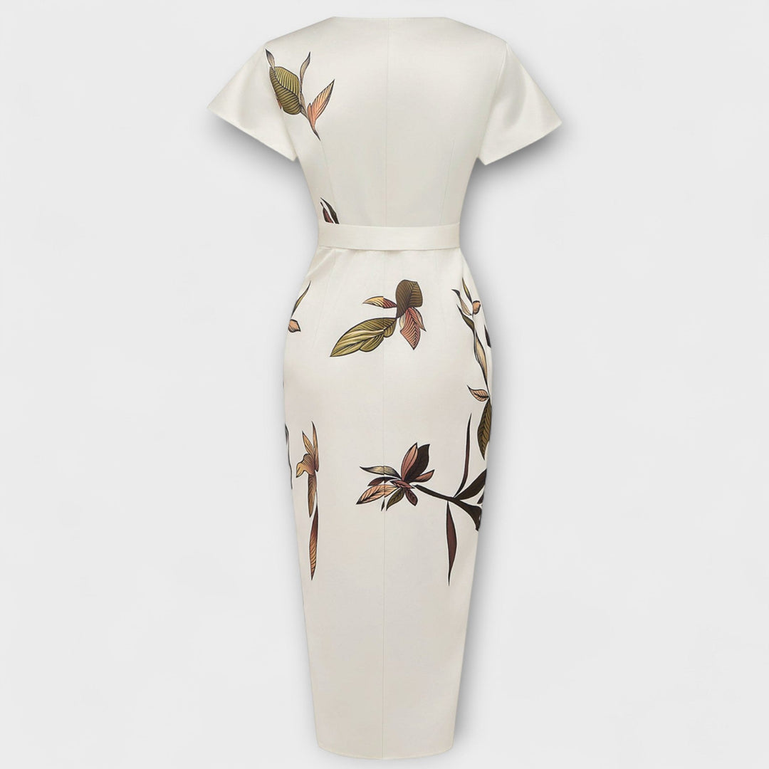 Marini | Abito avvolgente in satin elegante