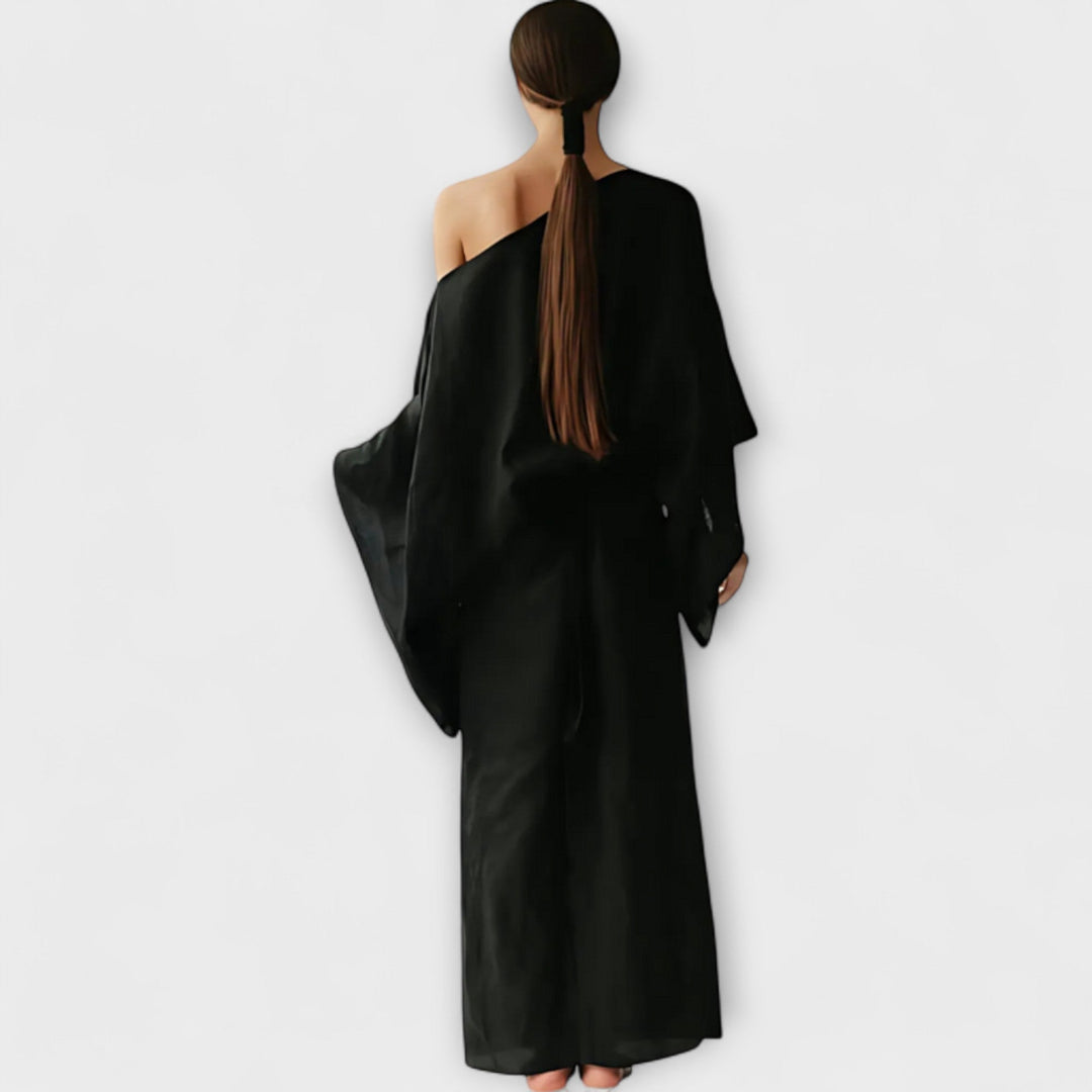 Marini | Raffinato abito kimono in lino