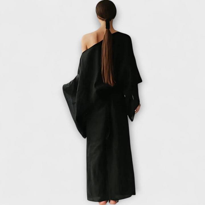 Marini | Raffinato abito kimono in lino