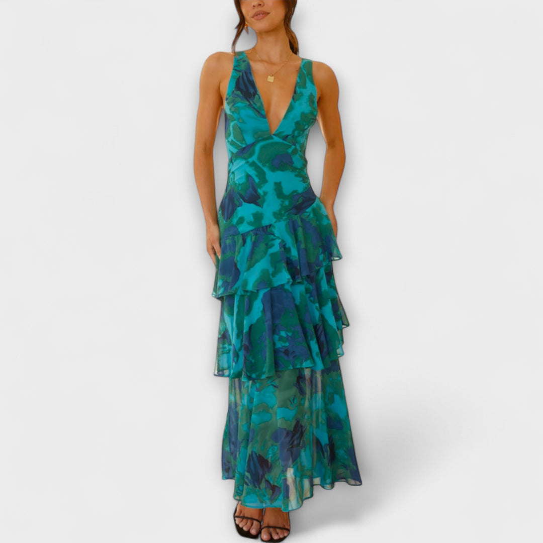 Marini | Abito in chiffon elegante da donna