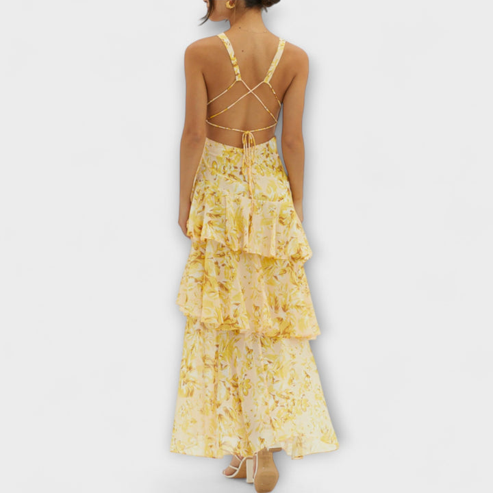 Marini | Abito in chiffon elegante da donna